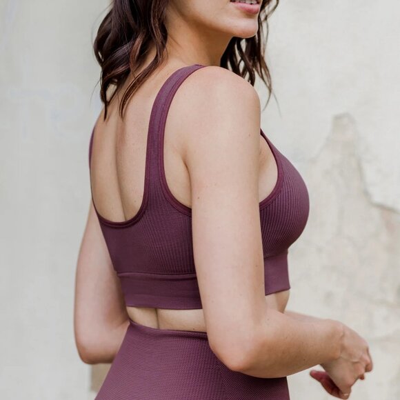 Ribbed Seamless Bralette Soft Fawn - Picture 2 of 6